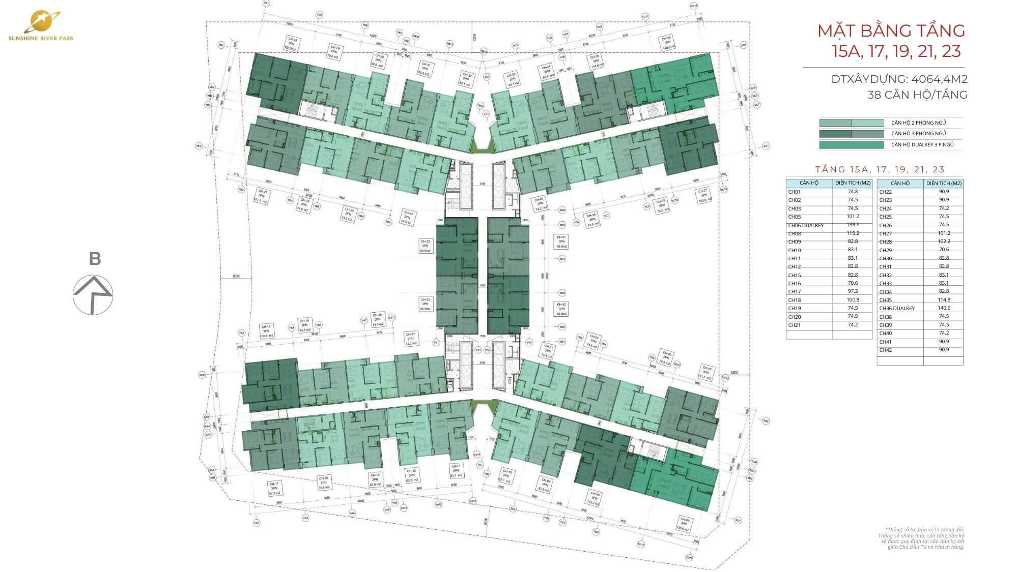 mặt bằng dự án sunshine river park ciputra