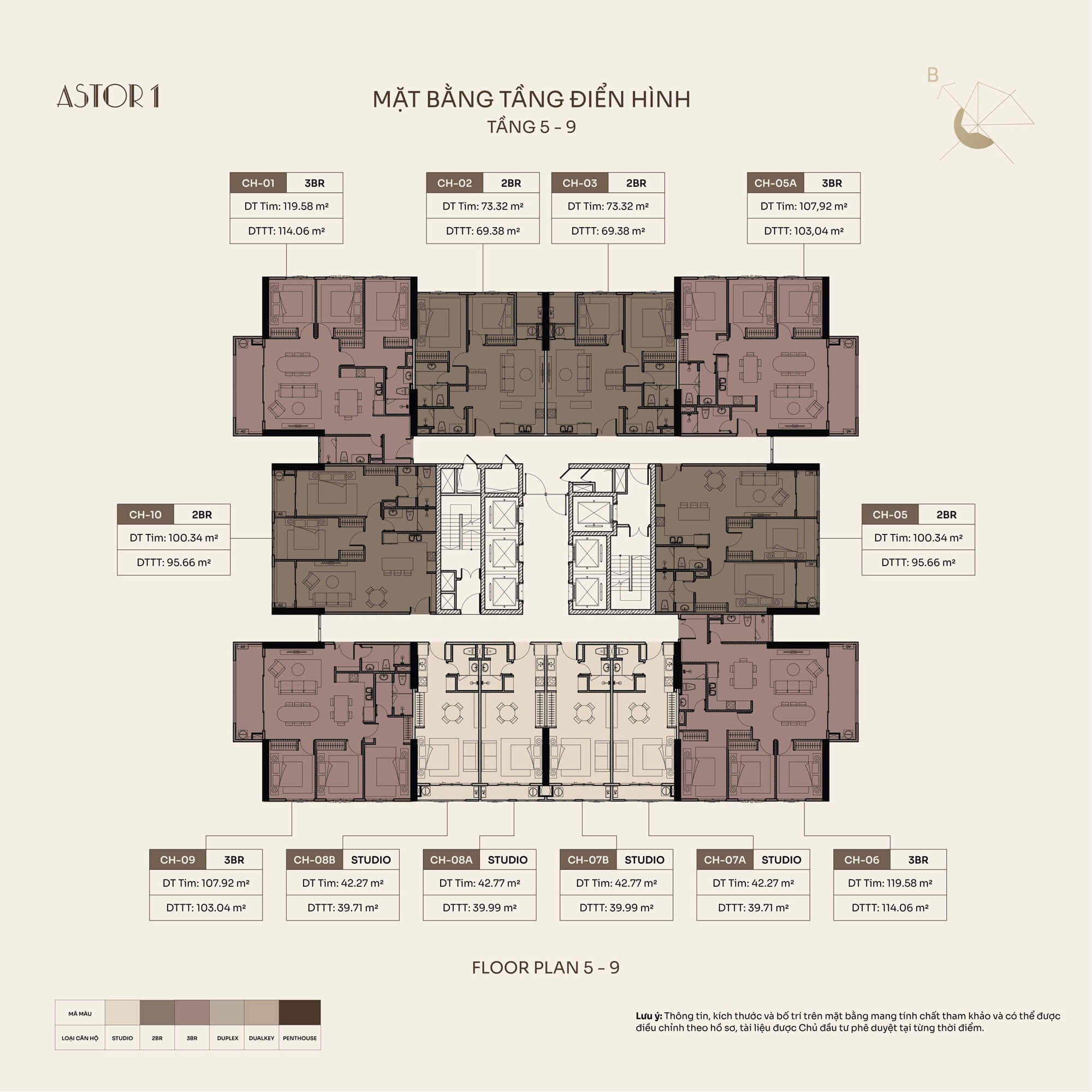 mặt bằng dự án astor 1 ciputra