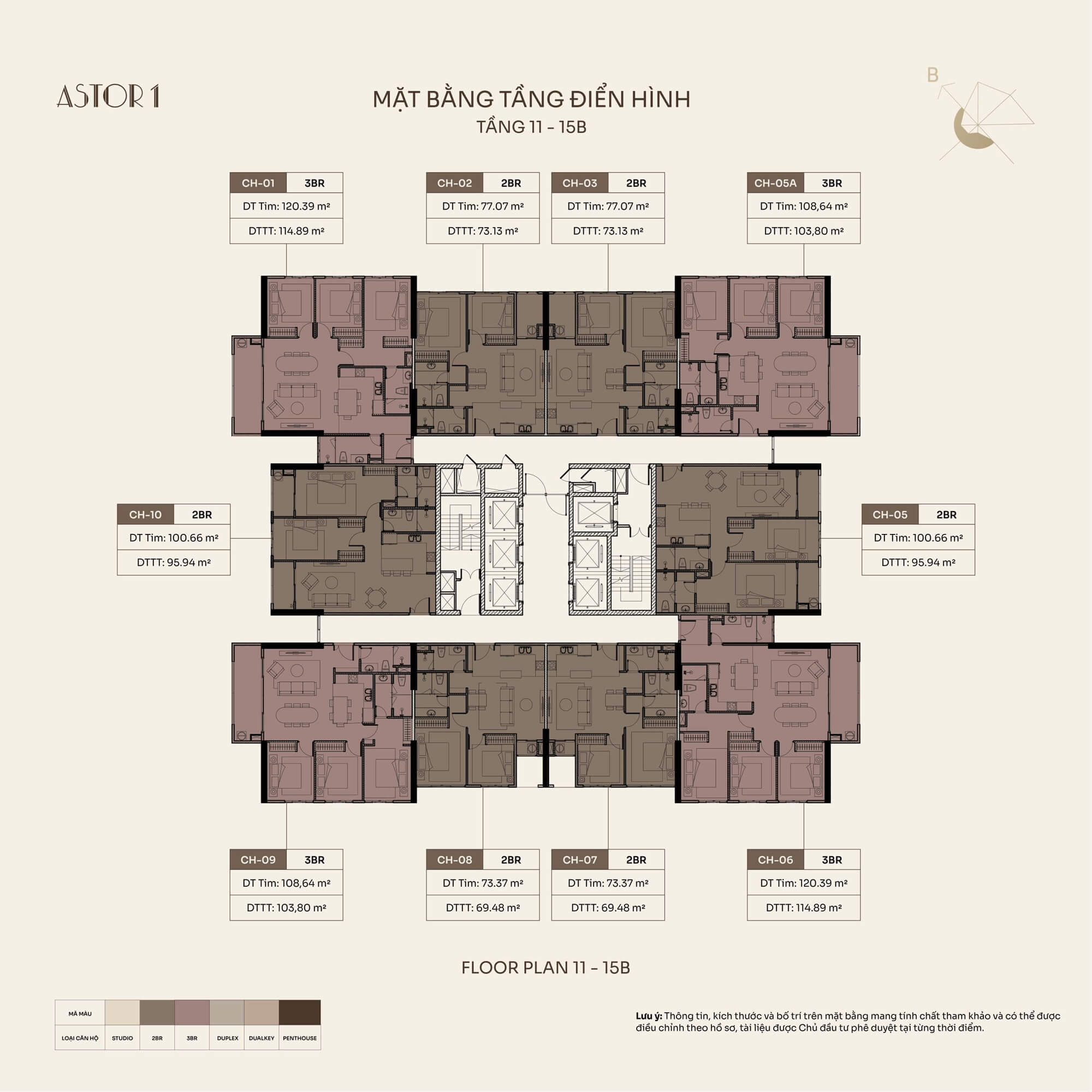 mặt bằng dự án astor 1 ciputra